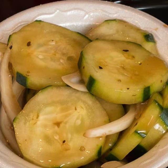 Balsamic Cucumbers.